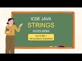 String Handling : Basics, Declaration & Memory (SCP) | L1:String Functions | ICSE Class 10 Java