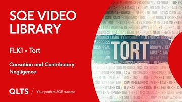 SQE Video Library – Torts - Causation and Contributory Negligence