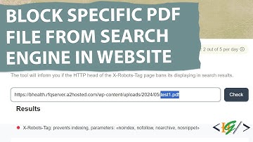 How to Block Specific PDF File from Indexing By Search Engines in Website | WordPress | PHP | .PDF