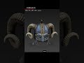 Ancient Norse Raven &amp; Ram Horned Fantasy Helmet  Game Ready PBR