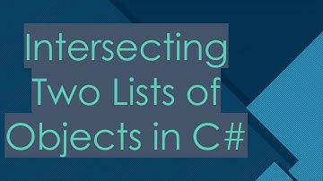 Intersecting Two Lists of Objects in C#