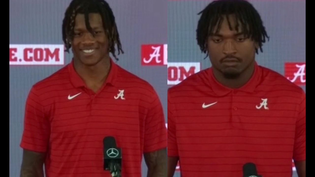 Watch Jameson Williams and Justin Eboigbe speak with the media following victory over Ole Miss