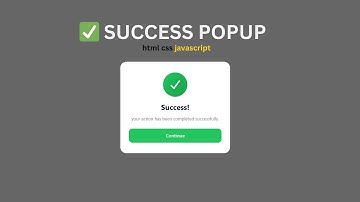 Success Popup using HTML CSS JavaScript | Button Click Popup | Beginner Tutorial