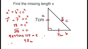 Pythagoras - right angle isosceles triangles
