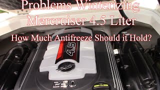 Problem & Fix Winterize Mercuiser 4.5 L - What I have Learned