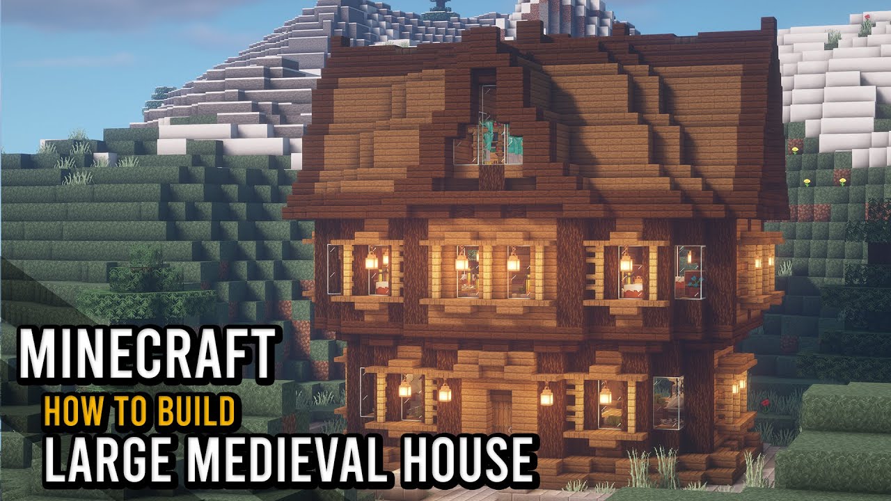 Minecraft: Cara Membuat Rumah Medieval Besar #6 - YouTube