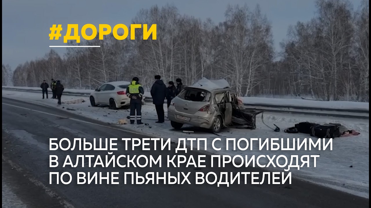 Больше трети ДТП с погибшими в Алтайском крае происходят по вине пьяных водителей