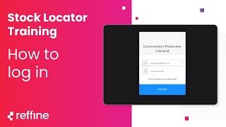 Stock Locator Training | How to log in
