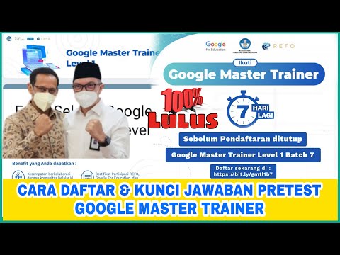 CARA LULUS DAFTAR GOOGLE MASTER TRAINER LEVEL 1 BATCH 7 | RESMI PROGRAM KEMDIKBUD & REFO INDONESIA