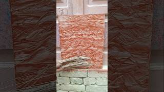 "Amazing DIY Textured Wall 😍 | Rustic Home Decor Idea"#short #viral #home