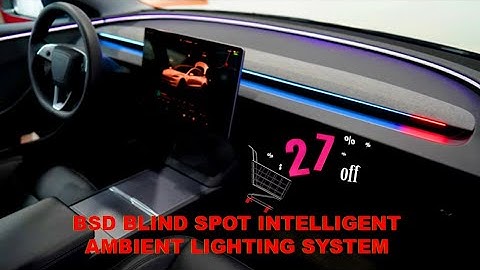 Tesla Model 3/Y/Highland/Juniper + BSD Blind Spot Monitor Ambient Light #blindspot #warninglights