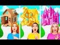 البيت الملون ريتش مقابل بروك مقابل غيغا الغنية | أفكار مقالب مجنونة Crazy DO