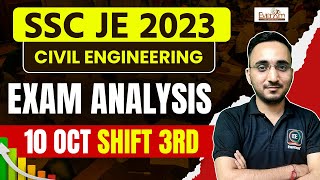 SSC JE Analysis 2023 | SSC JE Exam Analysis Today Civil Engineering | SSC JE Paper Solution & Review