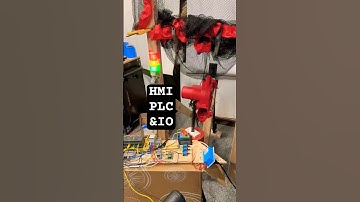 Tying an HMI to a PLC to the IO signals! #science #engineering  #plc #automation #robotics