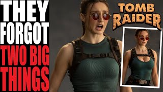 Sophie Turner as Lara Croft BLEW UP THE INTERNET; two BIG THINGS are clearly MISSING