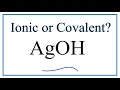 Silver Hydroxide Properties and Bonds