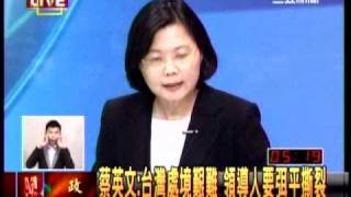 20110420 蔡英文 民主政治 不能沒有強而有力的選項