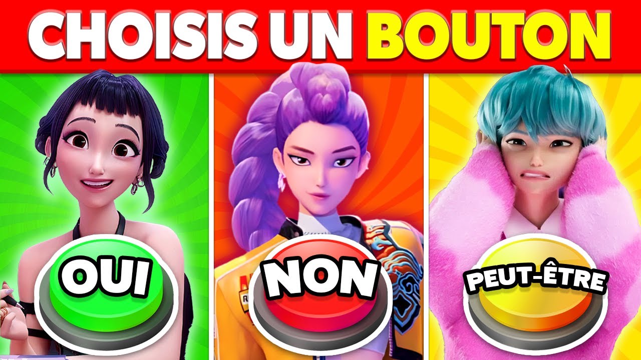 OUI ou NON ou PEUT-ÊTRE...? 🟢🔴🟡 Choisis un BOUTON spécial KPOP DEMON HUNTERS 😱