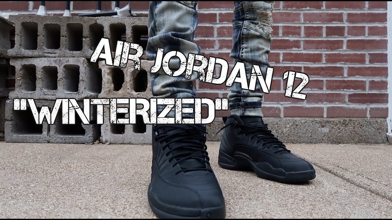 air jordan 12 winterized on feet