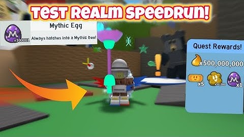 I Speedrun The Bee Swarm Simulator Test Realm and lose my sanity.. (again)