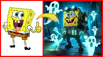 SpongeBob SquarePants as Ghost Hunter👻| All SpongeBob Characters Like You’ve Never Seen!