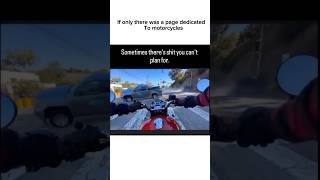 Motorcyclist at Red Light Gets Hit by Flying Car!