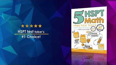 Book Trailer: 5 HSPT Math Practice Tests: Extra Practice to Help Achieve an Excellent Score