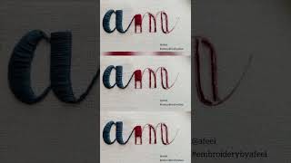 Satin Stitch Embroidery | Embroidery By Afeei | Satin Stitch | Lettering Embroidery