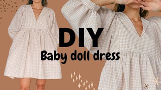 DIY BABY DOLL DRESS | Beginner friendly sewing tutorial