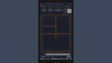 AUTOCAD IN MLINE AND BLOCKS COMMAND TUTORIAL.#tutorial #viralvideo #reels #autocad #rendering