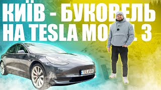 KИЇВ - БУКОВЕЛЬ взимку на TESLA MODEL 3 // TESLAPARK повертається !!