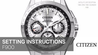 Citizen Watch Setting Instructions — F900