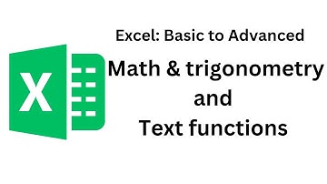MATH - TRIGONOMETRY AND TEXT FUNCTION IN EXCEL (HINDI)