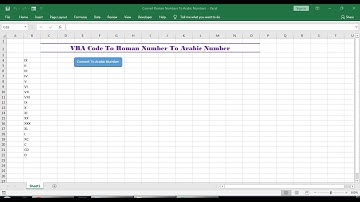 #268-Excel VBA Tutorial: Convert Roman Numerals to Arabic Numbers with One Simple Code