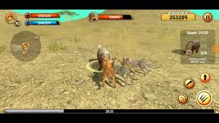 killing every type of animals in wild cheetah simulator