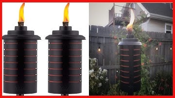 TIKI Brand Easy Install 65 Inch TIKI Torch, Outdoor Decorative Lighting for Lawn Patio Backyard
