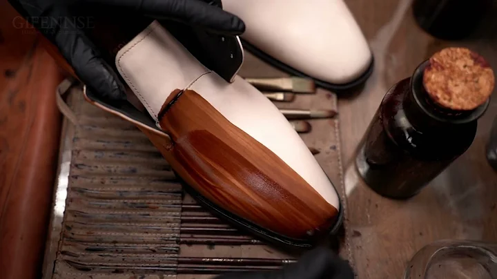 Gifennse Brown Derby Coloring Process | Handmade Leather Magic L #leather #shoes #handmade