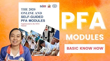 2020 ONLINE AND SELF GUIDED PFA MODULES | THINGS YOU NEED TO KNOW