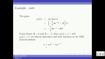 MATH 2120 - Differential Equations Section 4.2