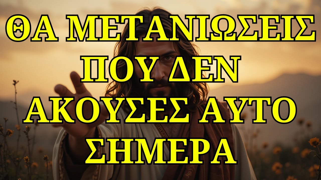 ΑΝ ΔΕΝ ΑΚΟΥΣΤΕ ΤΩΡΑ, ΜΠΟΡΕΙ ΝΑ ΕΙΝΑΙ ΠΟΛΥ ΑΡΓΑ! ΜΗΝΥΜΑ ΑΠΟ ΘΕΟΥ | ΜΗΝΥΜΑ ΤΟΥ ΘΕΟΥ ΣΕ ΜΕΝΑ