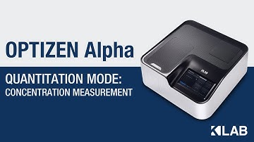 Quantitation Mode: Concentration Measurement - OPTIZEN Alpha