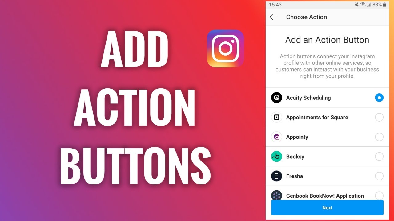 visit website action button instagram