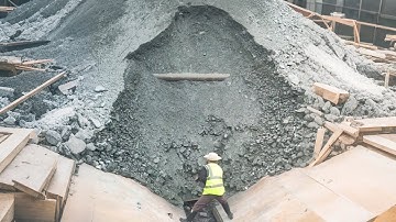 Barge unloading 5000 tons of ore - Smooth relaxing flow - vlog of work on barge