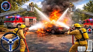 Fire Truck Driving Realistic! Game Fire Fighting Fireman's Daily Job 2026 - 3D Android Gameplay screenshot 1