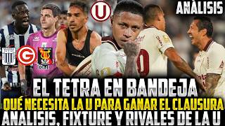 CLAUSURA EN BANDEJA | ¿QUÉ DEBE HACER LA U PARA SER CAMPEÓN? | ANÁLISIS FIXTURE CREMA Y RIVALES 🔥⚽