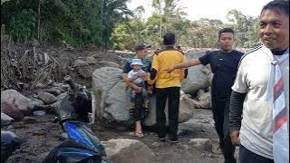 bencana  alami Nagari sungai jambu, Youtuber Elpi jasri  dan warga  perbaikan jalan keseberang