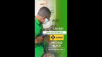 Lắp đặt khóa cửa gỗ điện tử Hubert CG22 Black tại căn hộ Masteri Thảo Điền  Quận 2