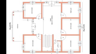 4 bed room house plan | north & east corner house plan | east & north facing 4 bhk house plan vastu