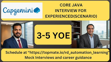 Capgemini Java Interview Questions | Core Java Interview Questions