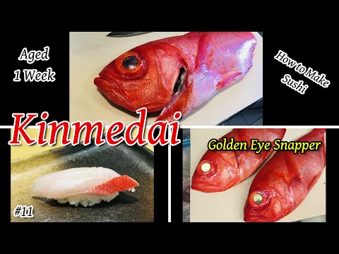 Kinmedai (Golden Eye Snapper) Sushi at Sushi Dojo NYC on Foodmento